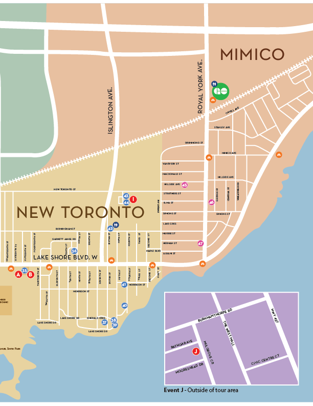 2026 Garden Tour Map – New Toronto & Mimico