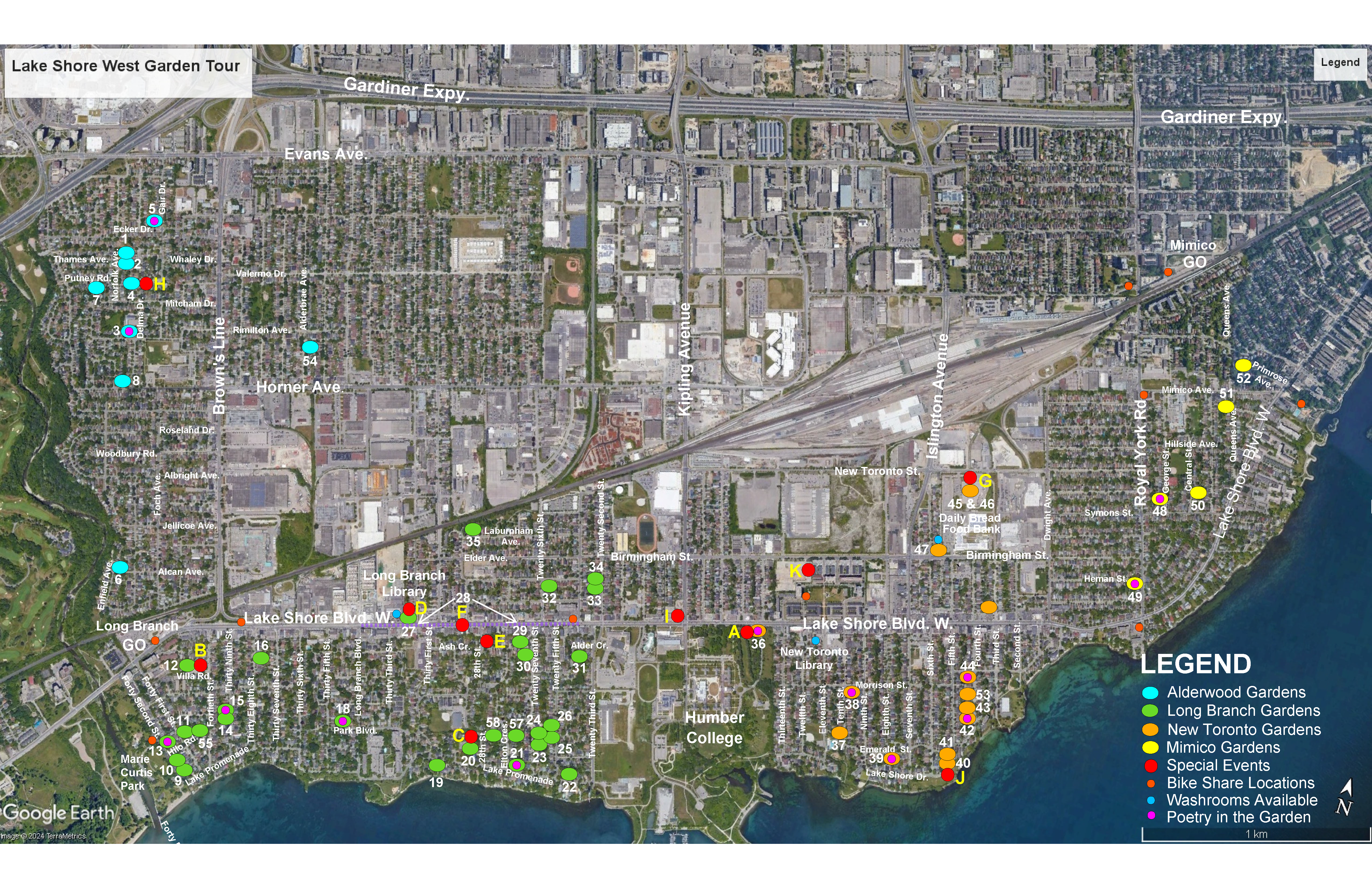 2025 Garden Tour Map